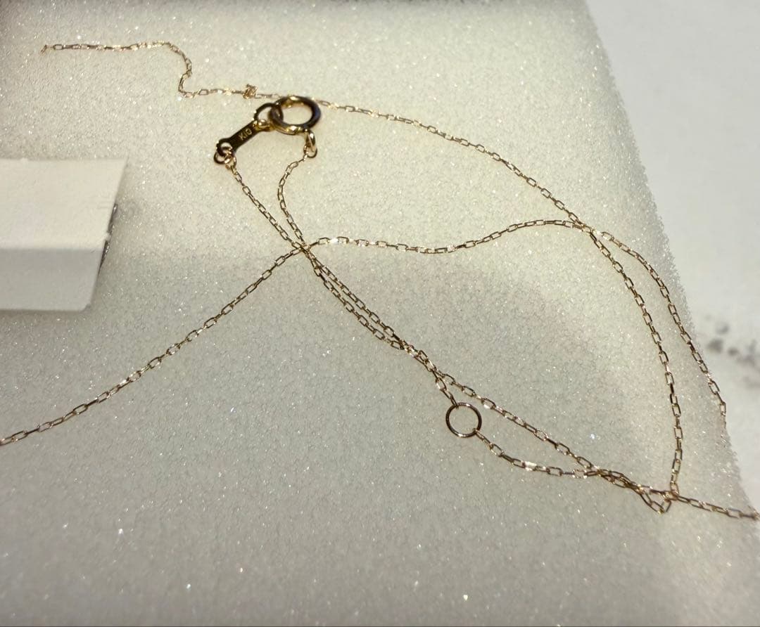 ツツミ スクエアロードライトガーネット　ネックレス K10