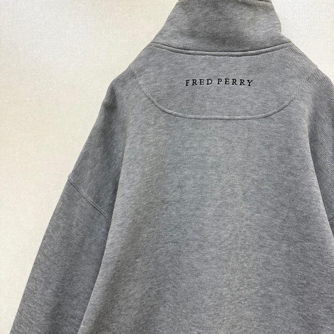 Fred Perry フレッドペリー ハーフジップ スウェット L 刺繍ロゴ