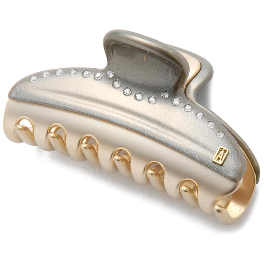 ☆美品☆アレクサンドルドゥパリ●クリスタル付きクリップ/グレー/Mサイズ