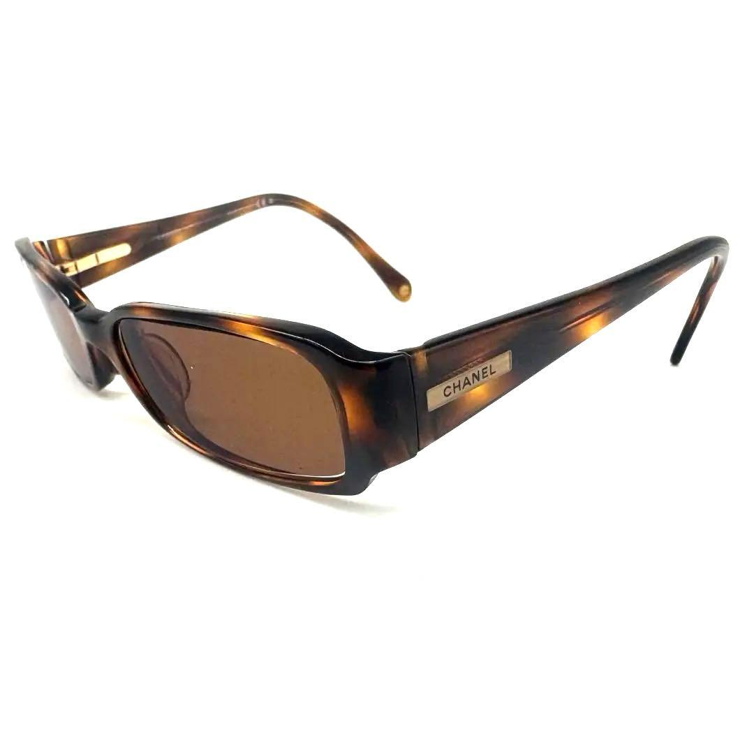 CHANELシャネル ブラウン スクエア型サングラス ブラウン系 度ありy2k