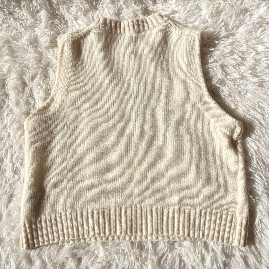 【美品】 GANNI ラメ ロゴ graphicwool mix vest