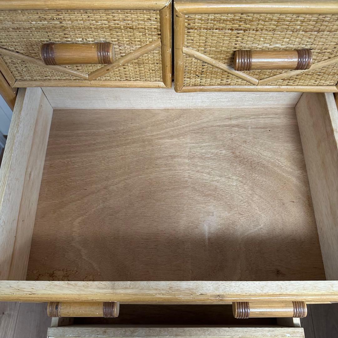 チェスト 家具 タンス 収納家具 整理棚 ラタン 6段 天然素材 引取希望