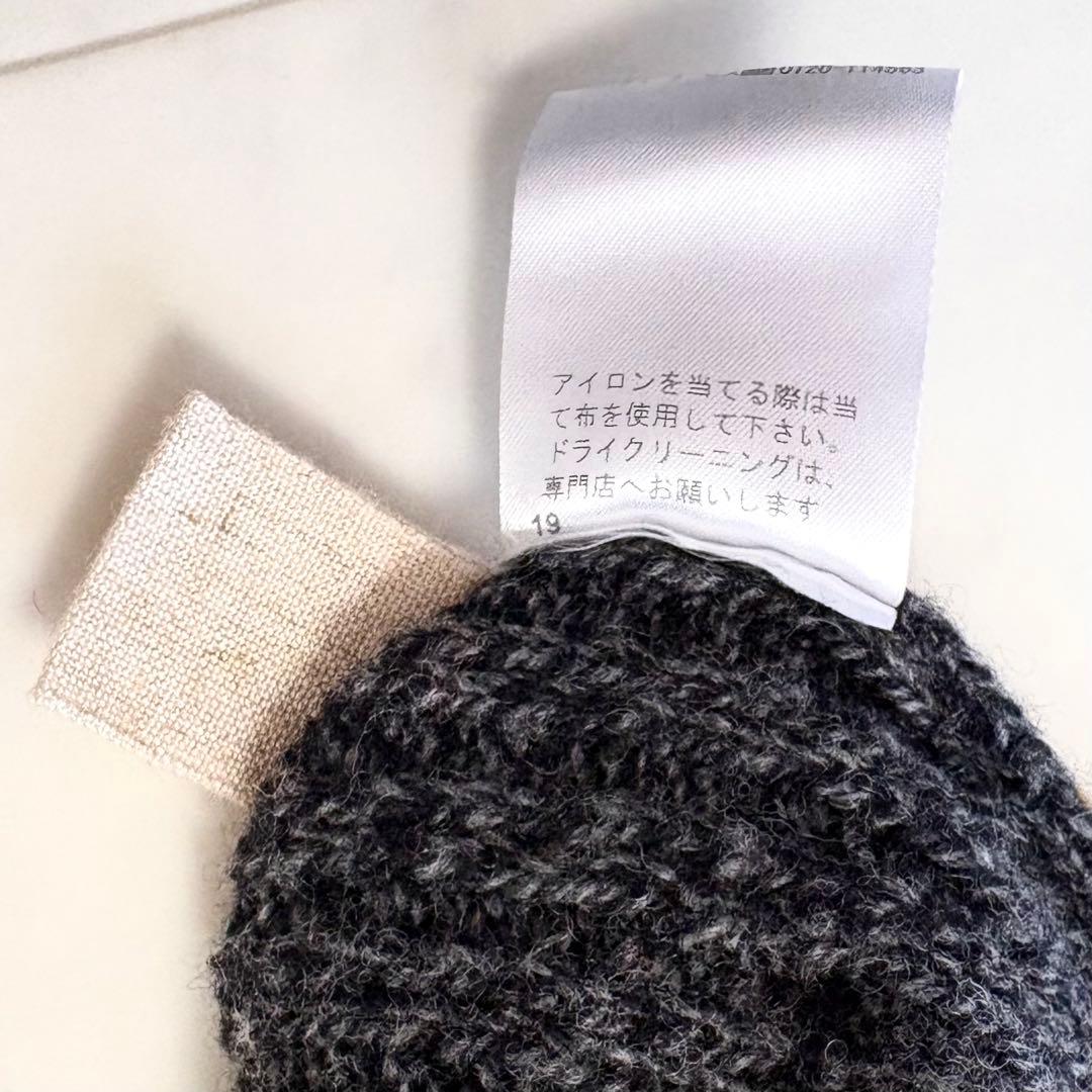 未使用級 β ベータ ゆったり ニットワンピース バイカラー 体系カバー B刺繍