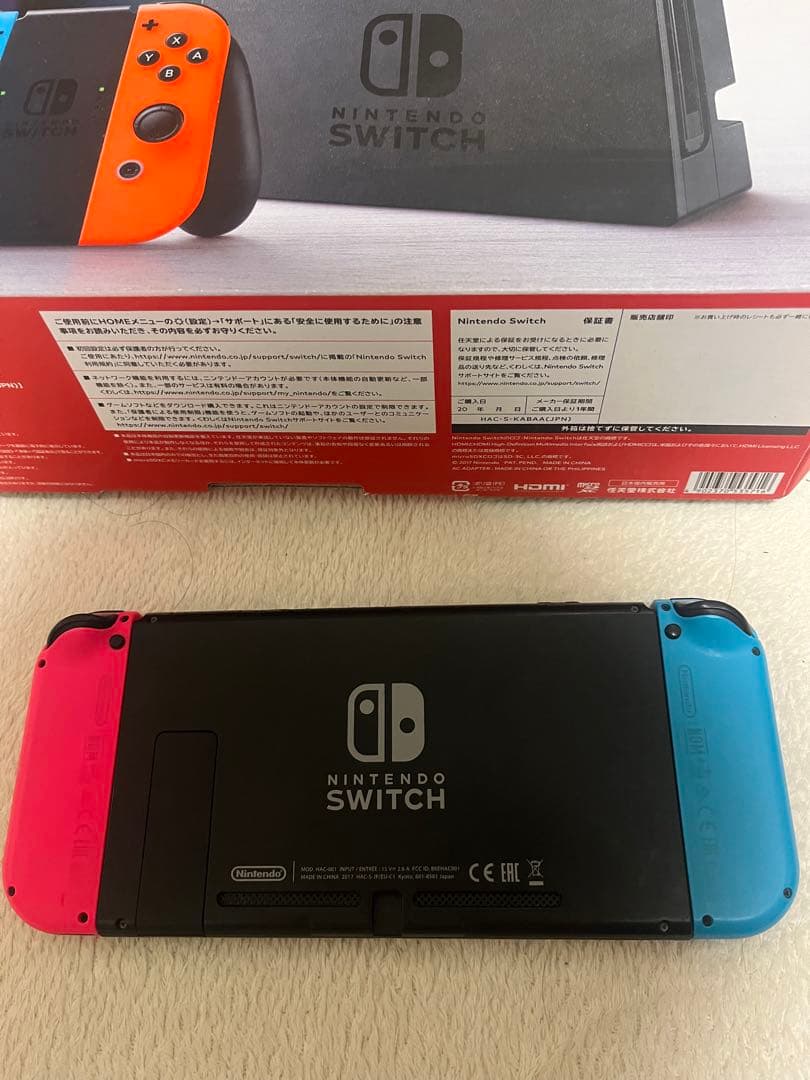 初代NintendoSwitch ネオンブルー/ネオンレッド ※注意事項あり