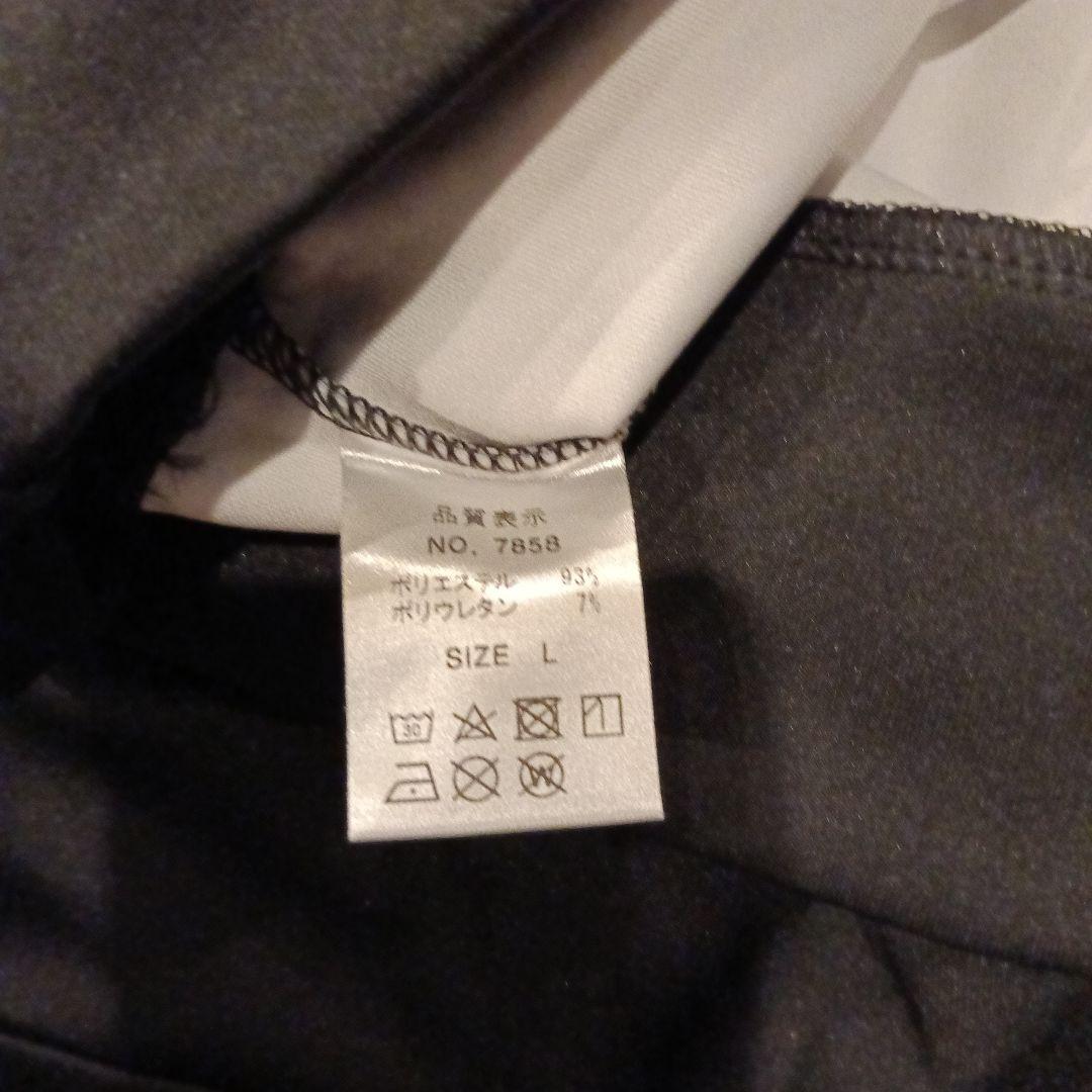 ●DELSOL● チェック柄 ウェアとスカートセットアップ Lsize 伸縮素材