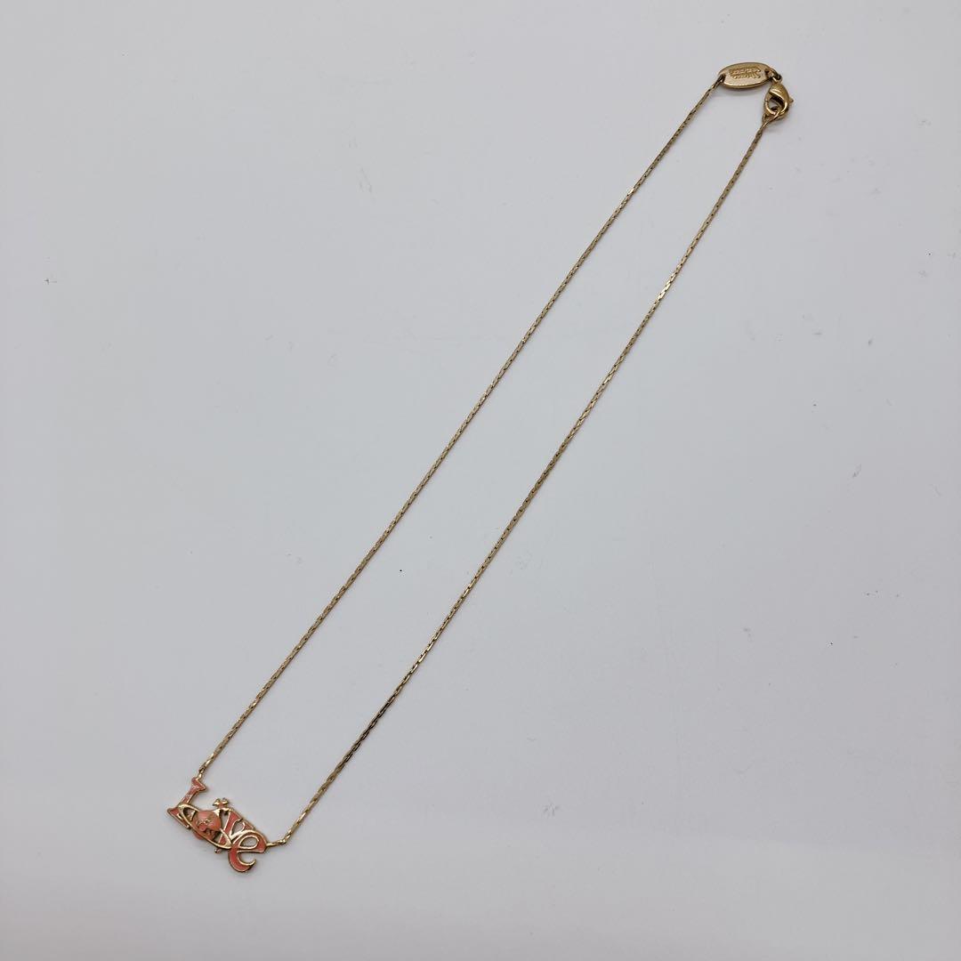 ヴィヴィアンウエストウッド　ネックレス　ラブ ゴールドチェーン　オーブ　ピンク