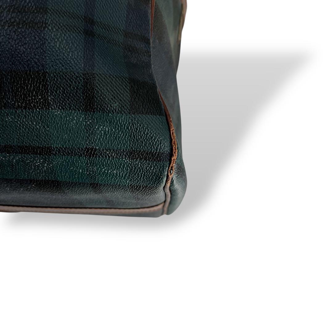 ポロラルフローレン　2way ボストンバッグ　チェック柄　旅行カバン　グリーン