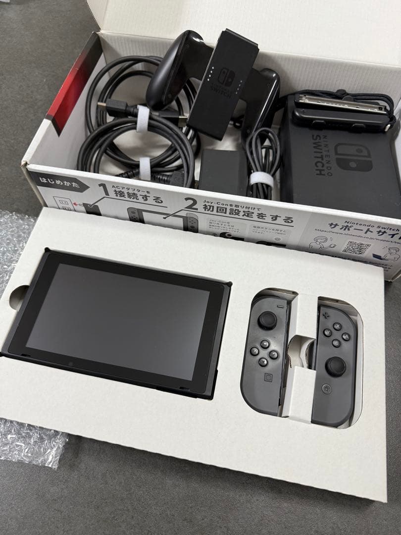 Nintendo Switch 本体＋付属品/グレー【ジャンク品】