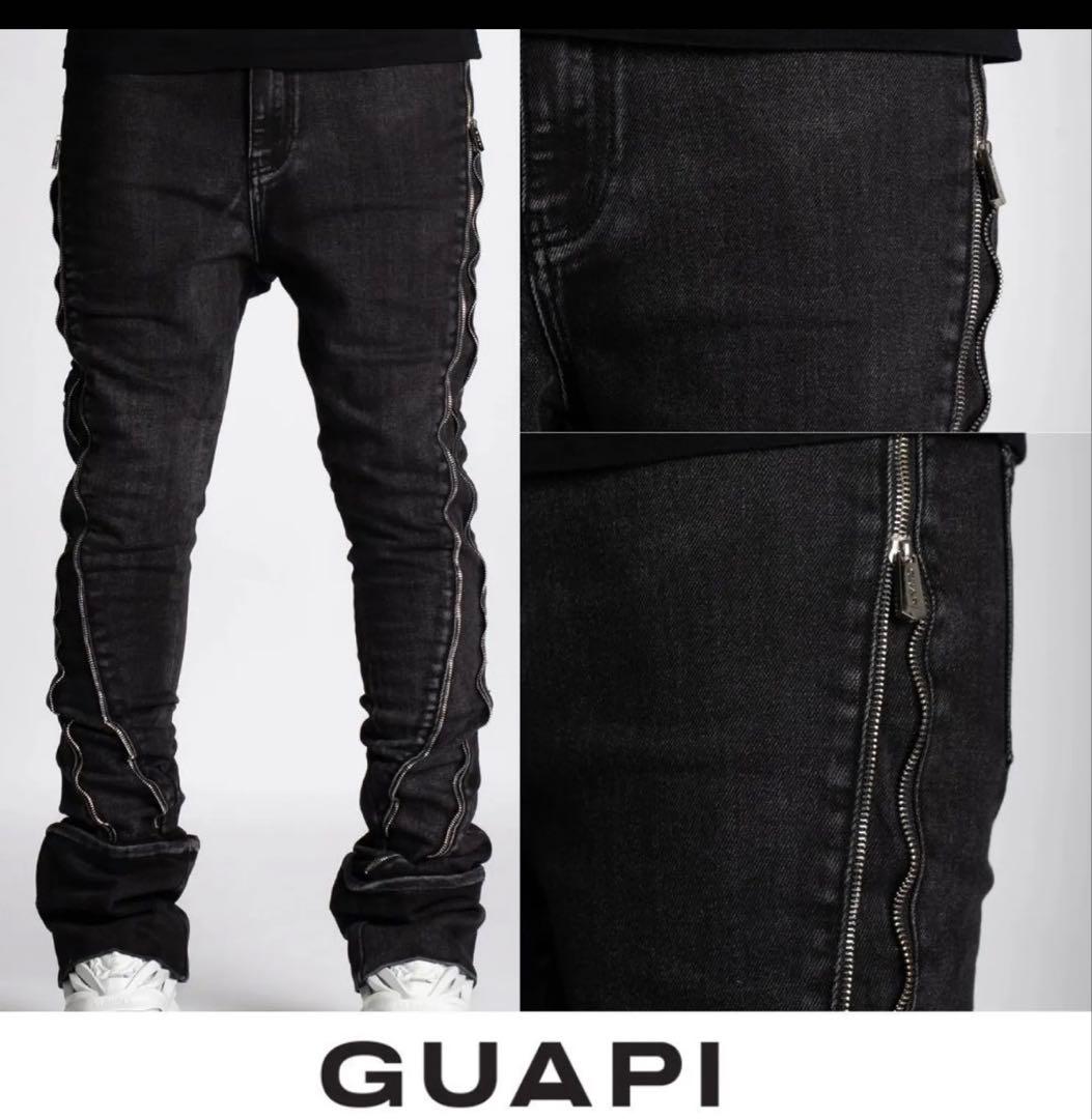GUAPI ブラックブーツカットデニム