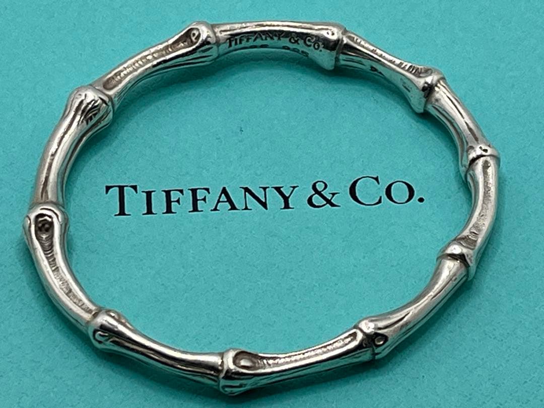 h212 希少　オールド　ティファニー　1996 バンブー　バングル　925