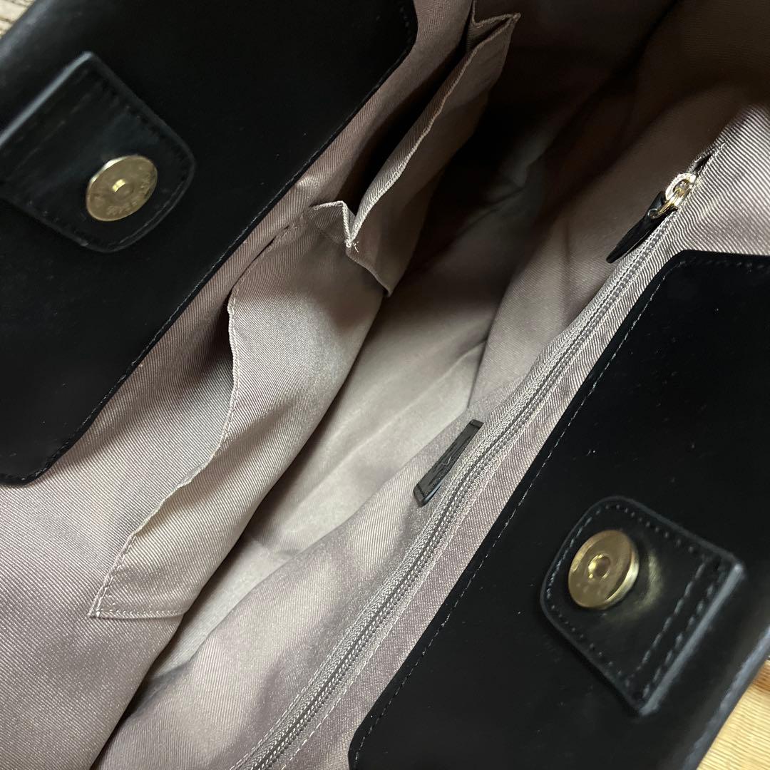 正規ブルックリンear総レザーL43cm2way美品＋BOX型斜め 両チャーム付