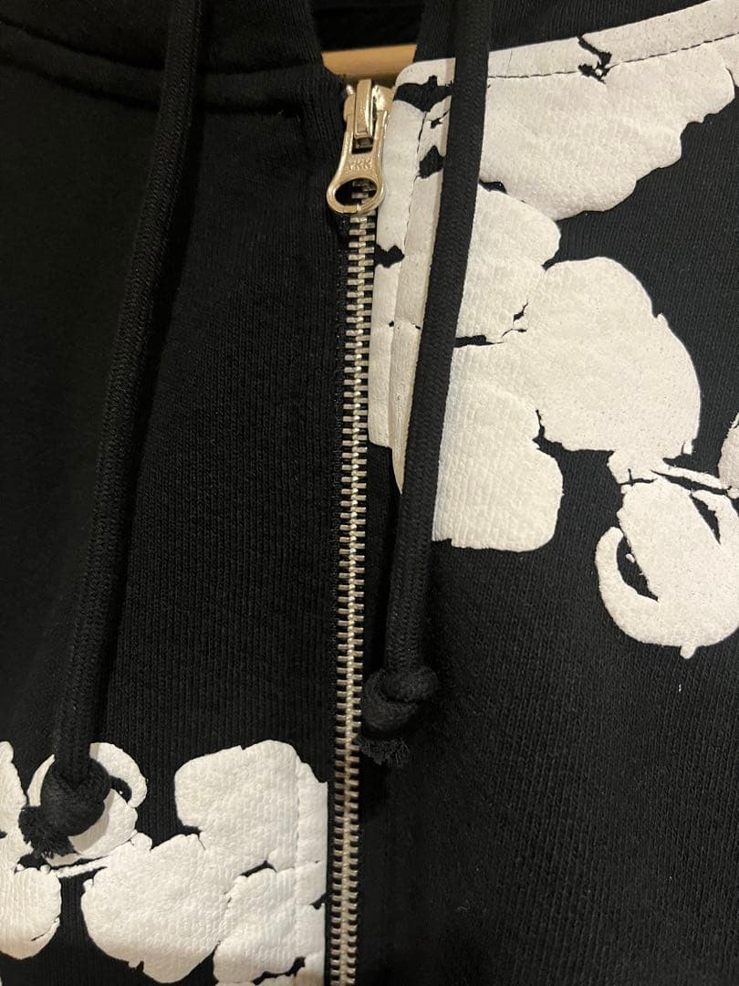 トップス DENIME TEARS COTTON WREATH ZIP HOODIE M