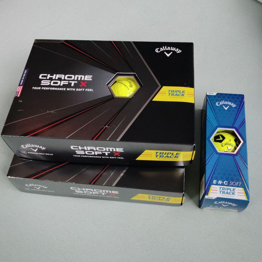 キャロウェイ　クロムソフトX　イエロー　2ダース+1スリーブ　未使用品
