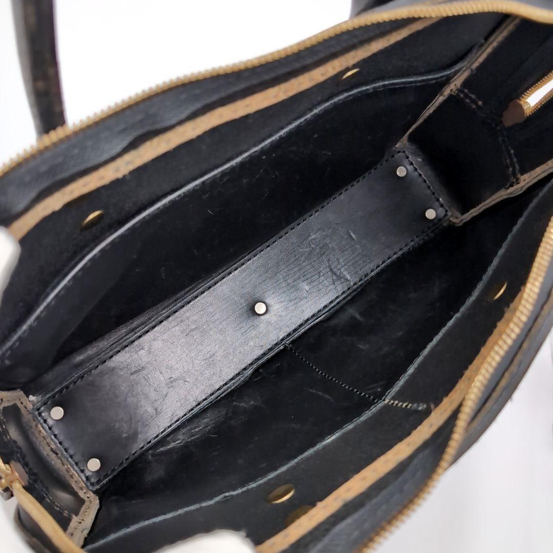 HERZ　ヘルツ　ブリーフケース　堅牢　ビジネスバッグ　ヌメ革　レザー　ブラック