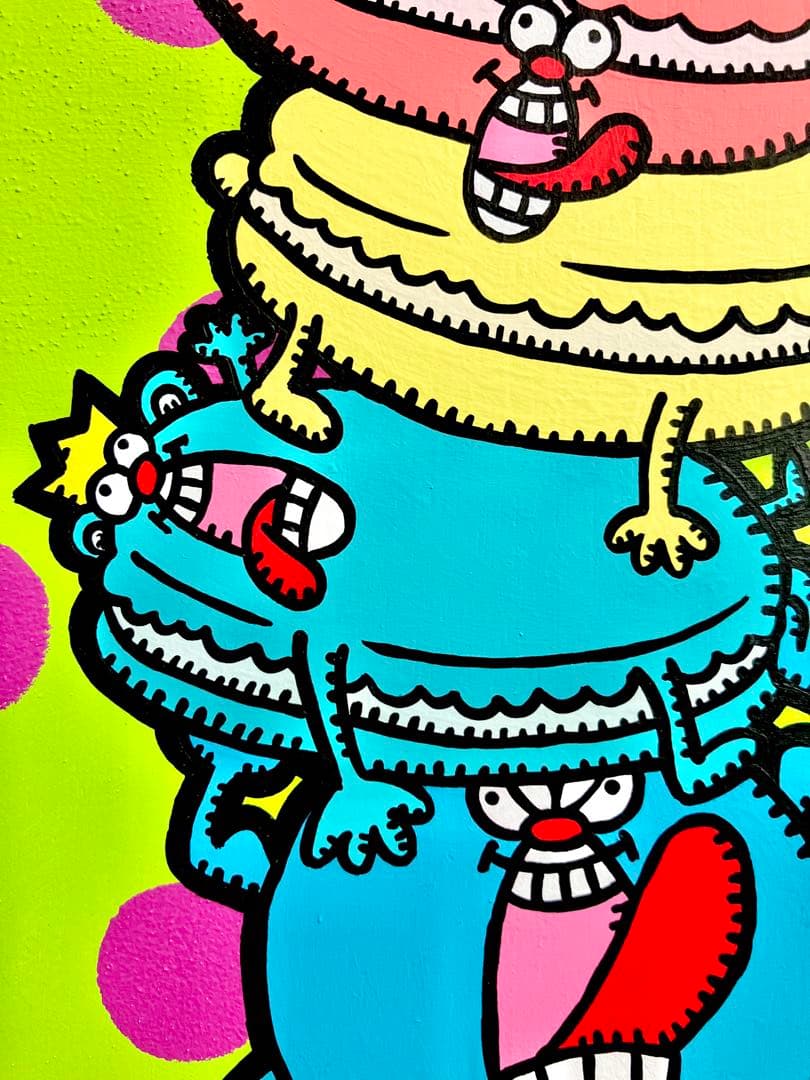 原画　スイーツ ポップアート キャラクター　絵画　アクリル画　現代アート