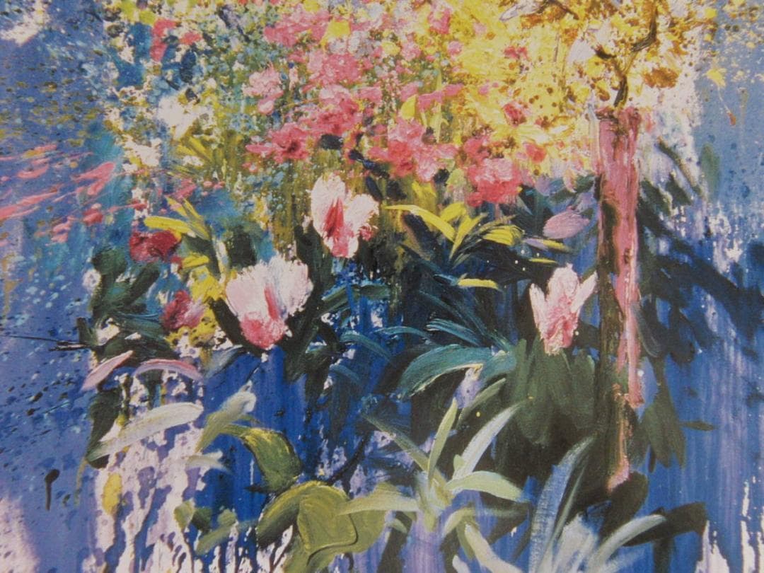 J.トレンツ・リャド、【ジヴェルニーの花II】、希少な額装用画集より