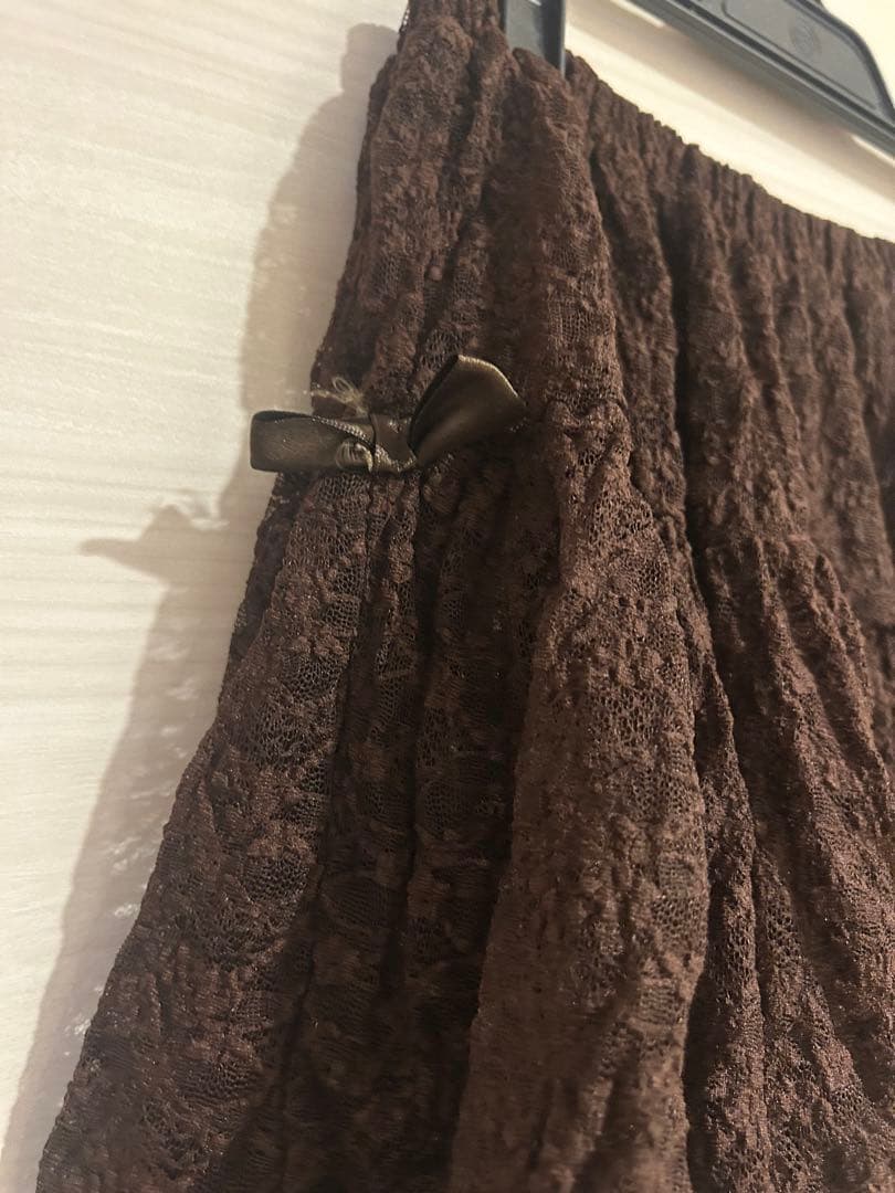 LIZLISA リズリサ ブラウンレースフリルミニスカート