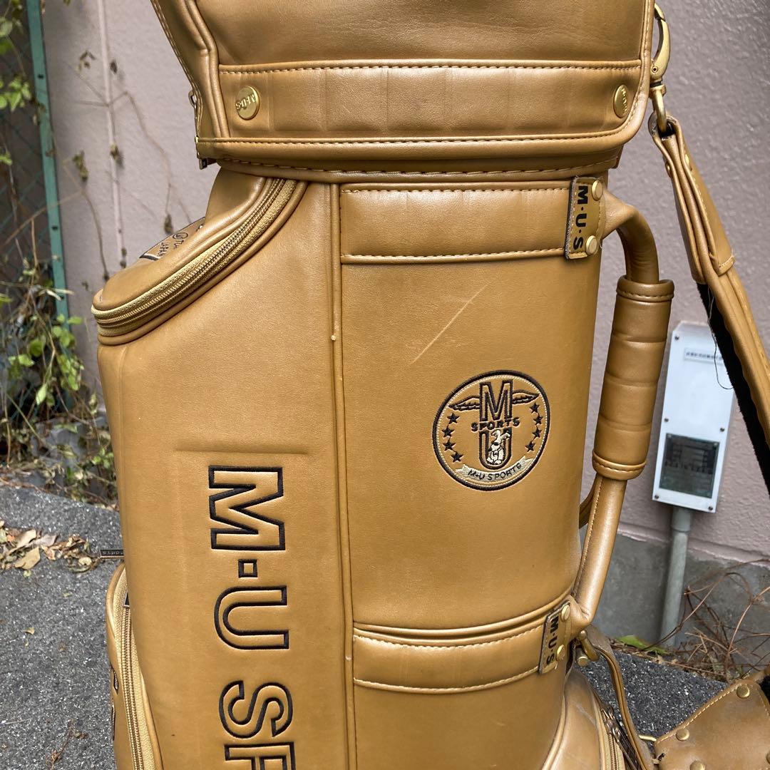 M-U SPORTS 高級レザーキャディバッグ　そこそこ綺麗です