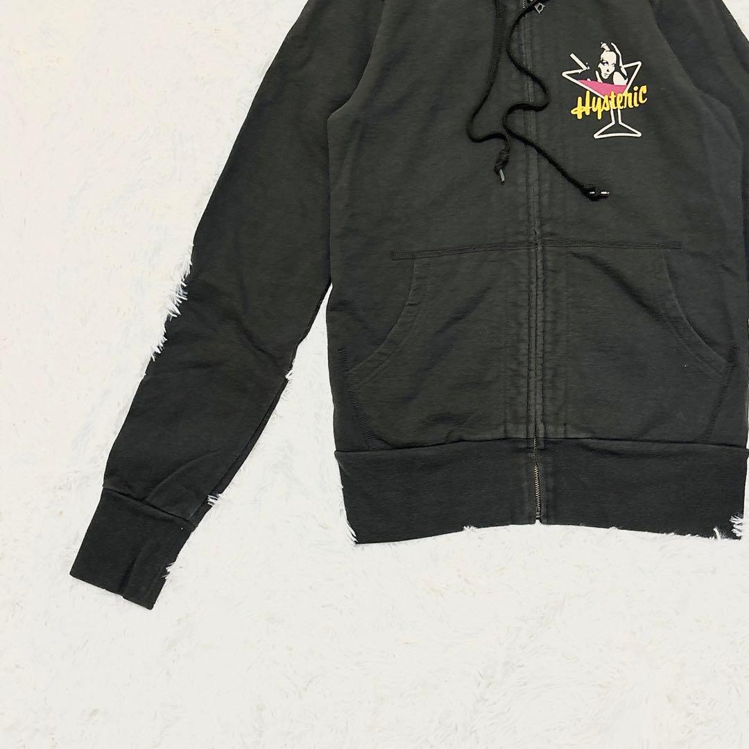 HYSTERIC GLAMOUR フルジップ パーカー ヒスガール ダークグレー
