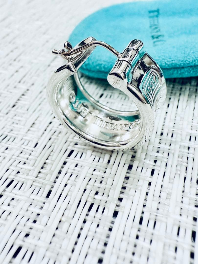 ティファニー　片耳 ナロー ピアス　1837 925 研磨仕上げ済み　美品