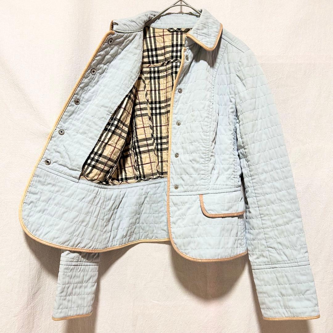 バーバリーロンドン キルティングジャケット ジャンパー コート ジャケット 水色