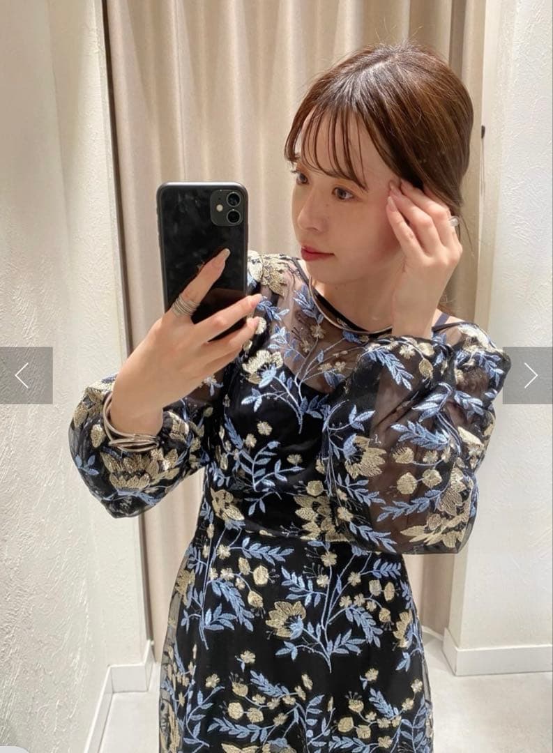 Kastaneオケージョンドレスembroidery organdy dress