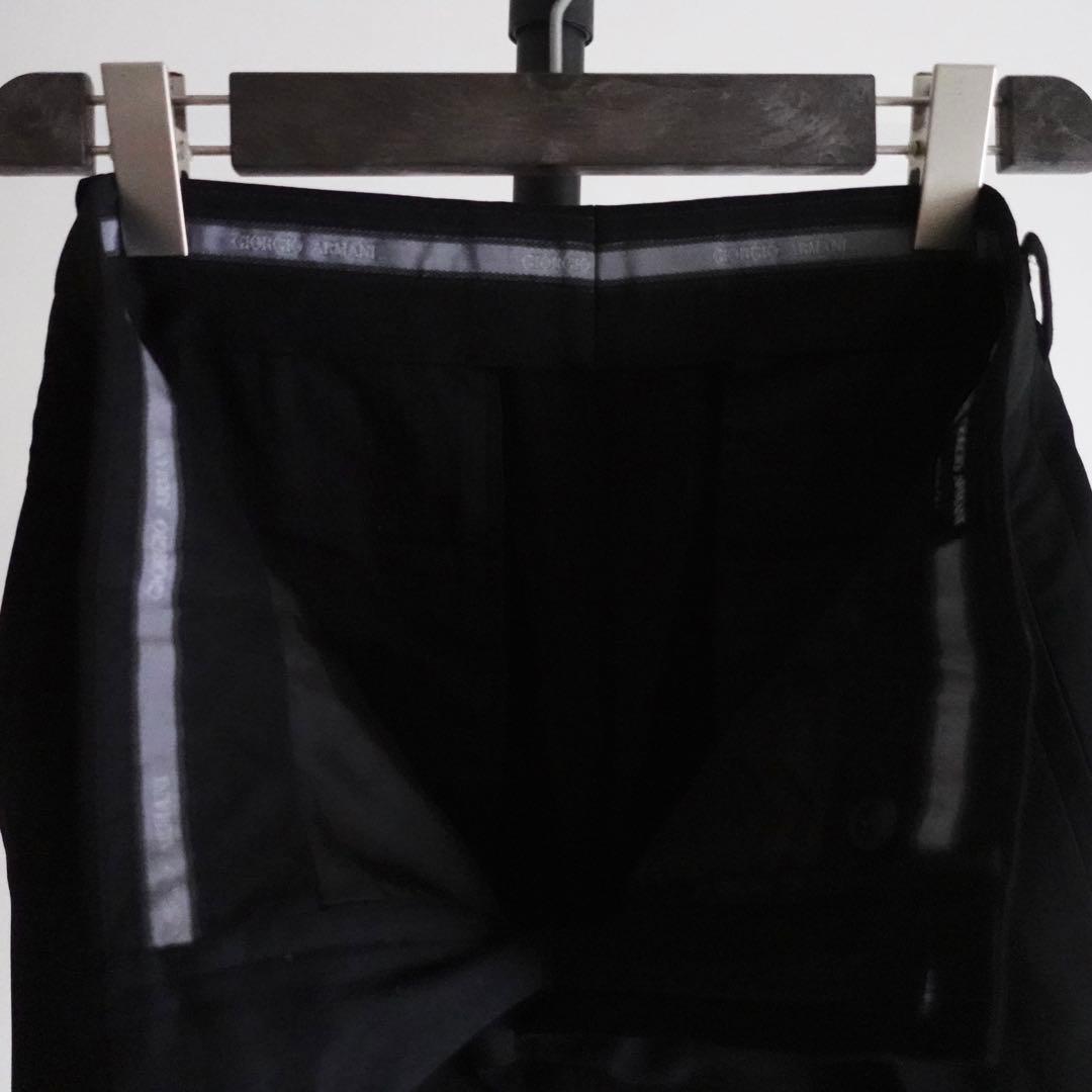 GIORGIO ARMANI ブラック　ソフトスラックス　イタリア製