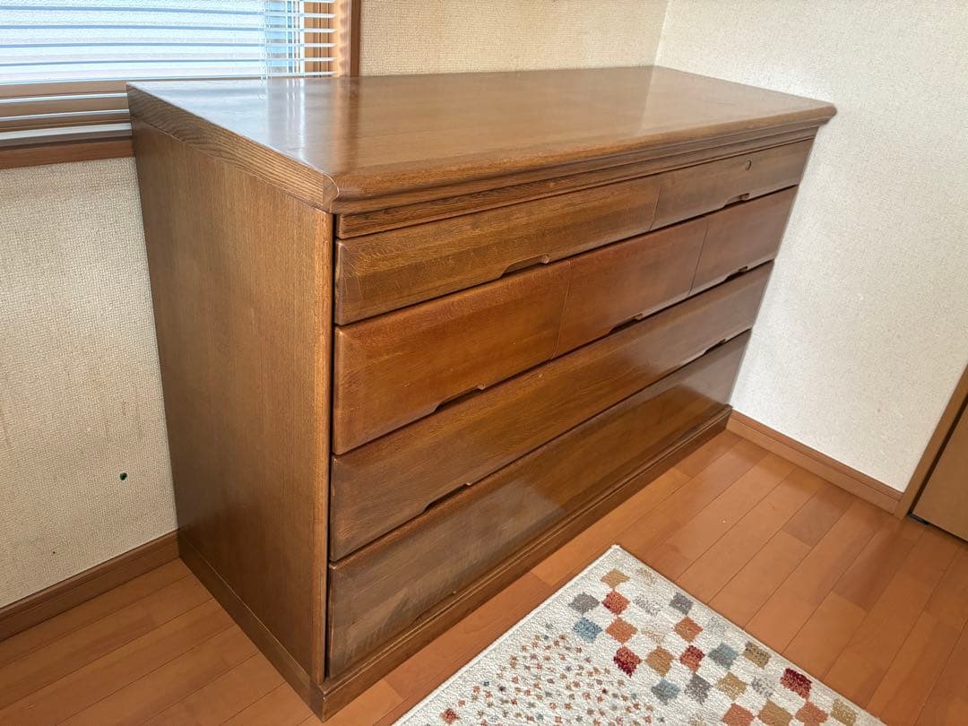 ローチェスト 家具 チェスト 4段 鍵付き