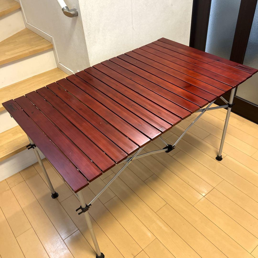 Coleman ウッドロール 2ステージ テーブル 折りたたみコンパクト