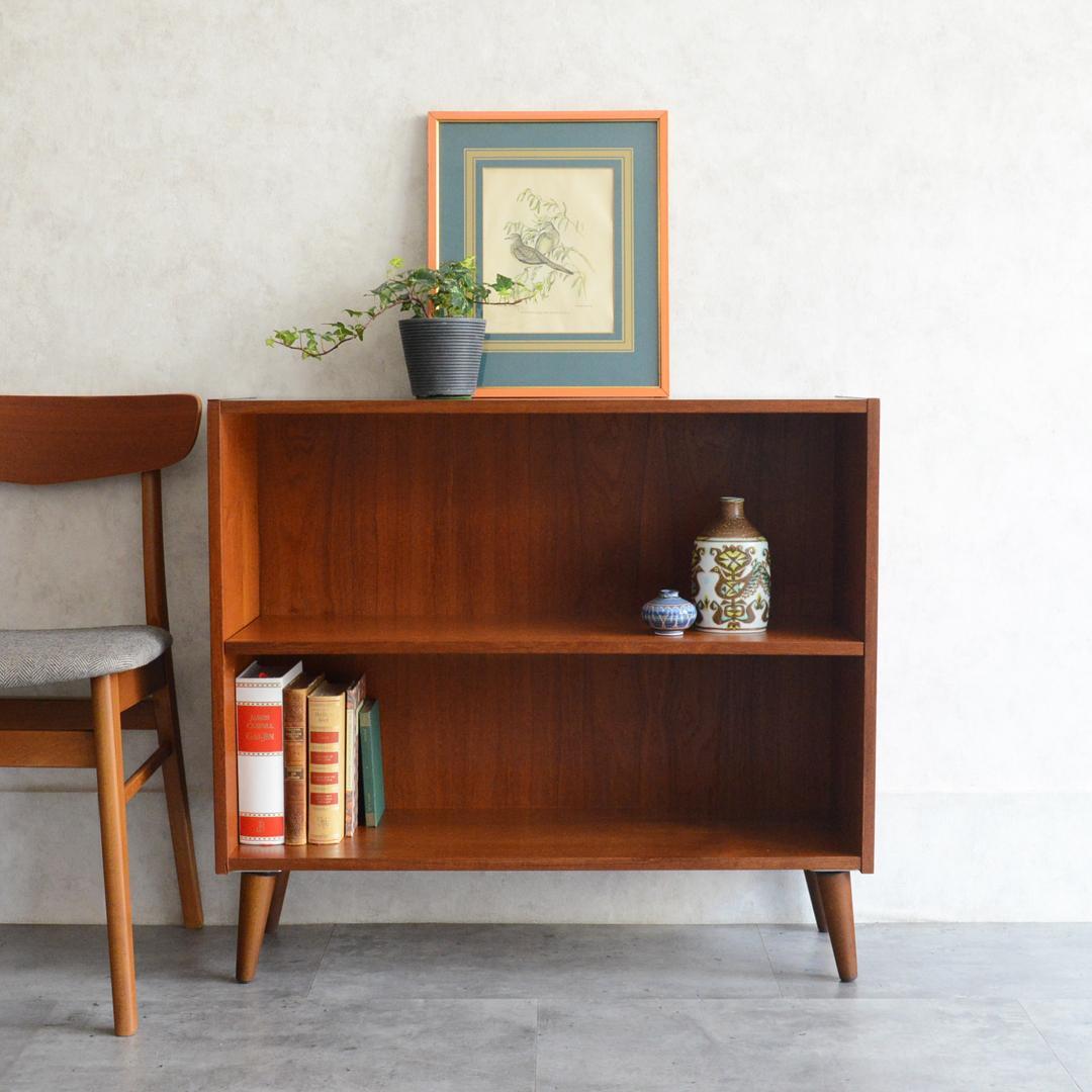 デンマーク 北欧ヴィンテージ 2段 ブックシェルフ オープンシェルフ 北欧家具