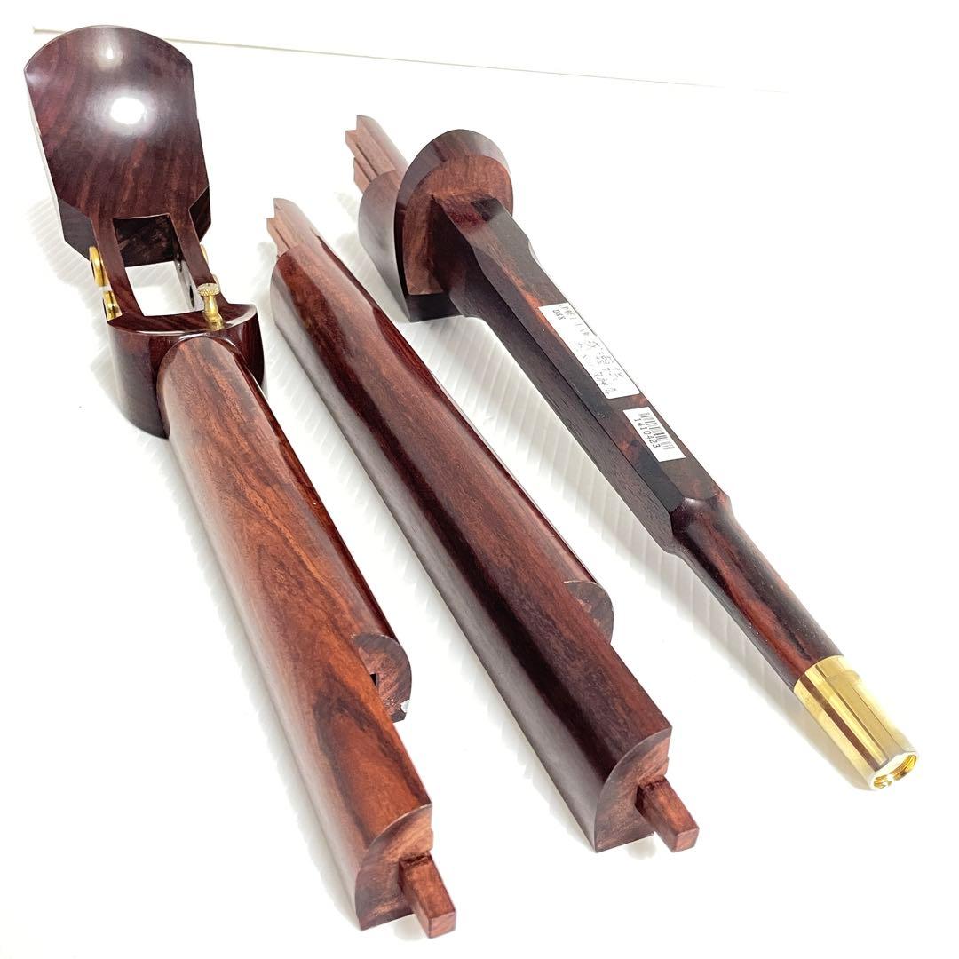 美品 津軽三味線 子持綾杉 GP24 二本溝 紫檀 紅木 糸巻き 即演奏可能