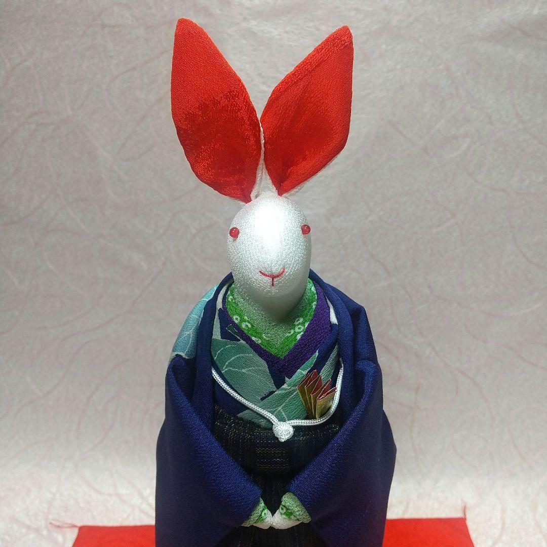 ちりめん細工 古布 うさぎの新郎新婦