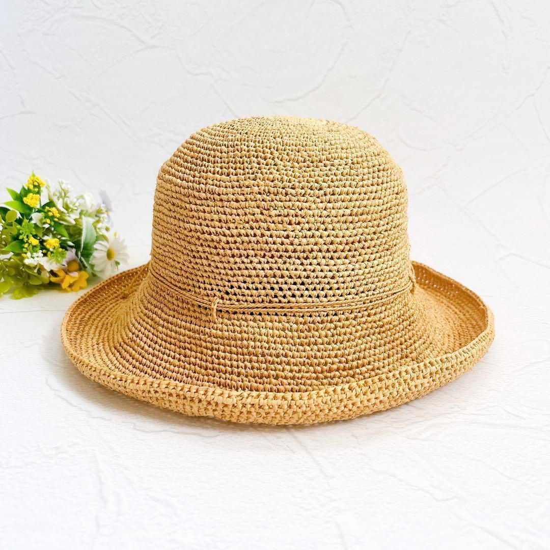 《美品》HELEN KAMINSKI プロバンス10 ナチュラル ラフィア 帽子