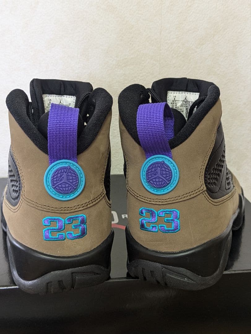 Air Jordan 9 ブラック/ブラウン/パープル オリーブ