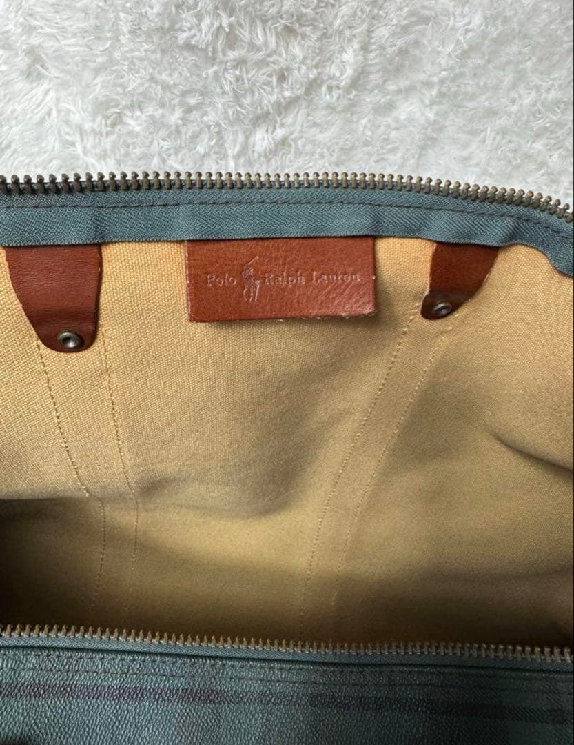Polo Ralph Lauren 大容量 チェック柄ボストンバッグ 2way
