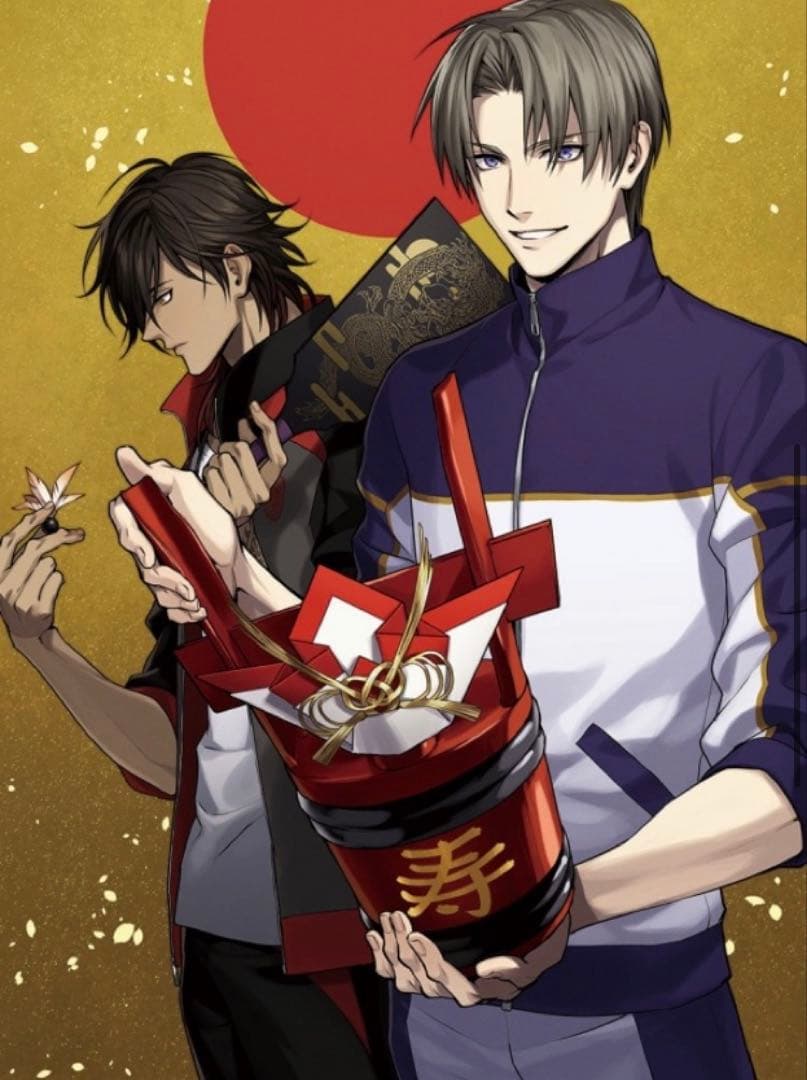 刀剣乱舞-ONLINE- 一周年記念祝画掛軸　 へし切長谷部　大倶利伽羅