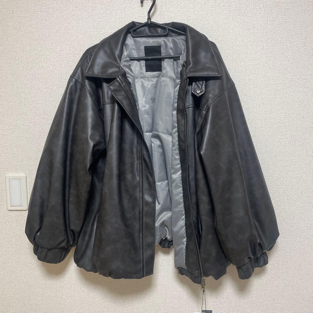 jeanasis ヴィンテージレザーBIGブルゾン