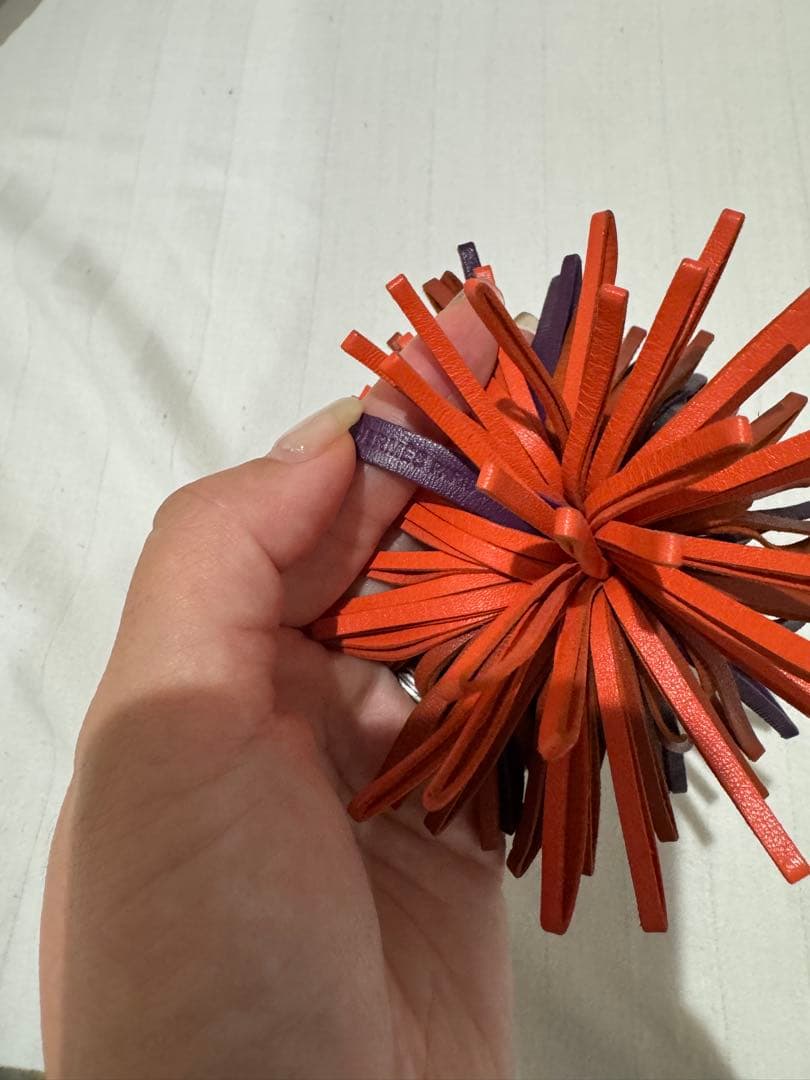 エルメス　カルメン　キーホルダー　パープル　オレンジ