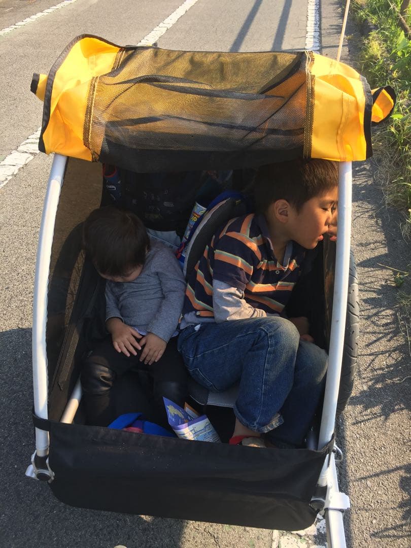 子供用自転車トレーラー イエロー/ブラック