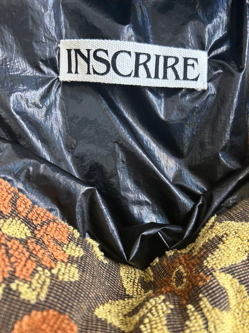 INSCRIRE アンスクリアフラワーパイルショルダーバッグ オレンジ