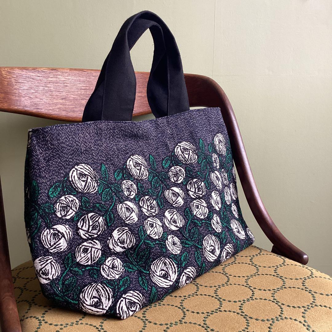 ミナペルホネン最新rosy navyトートバッグ ハンドメイド