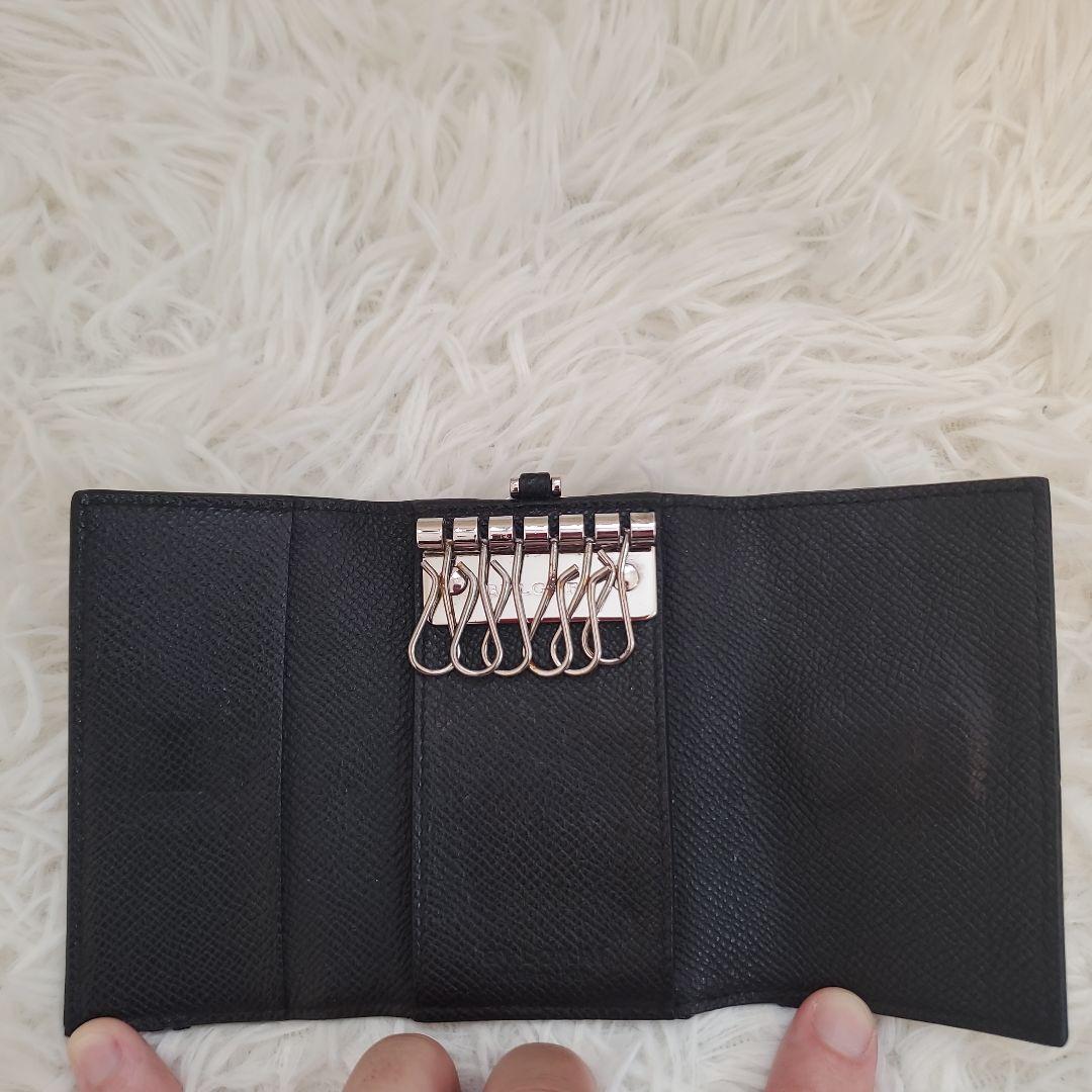 ⭐美品⭐BVLGARI　現行　ブラックレザーキーケース