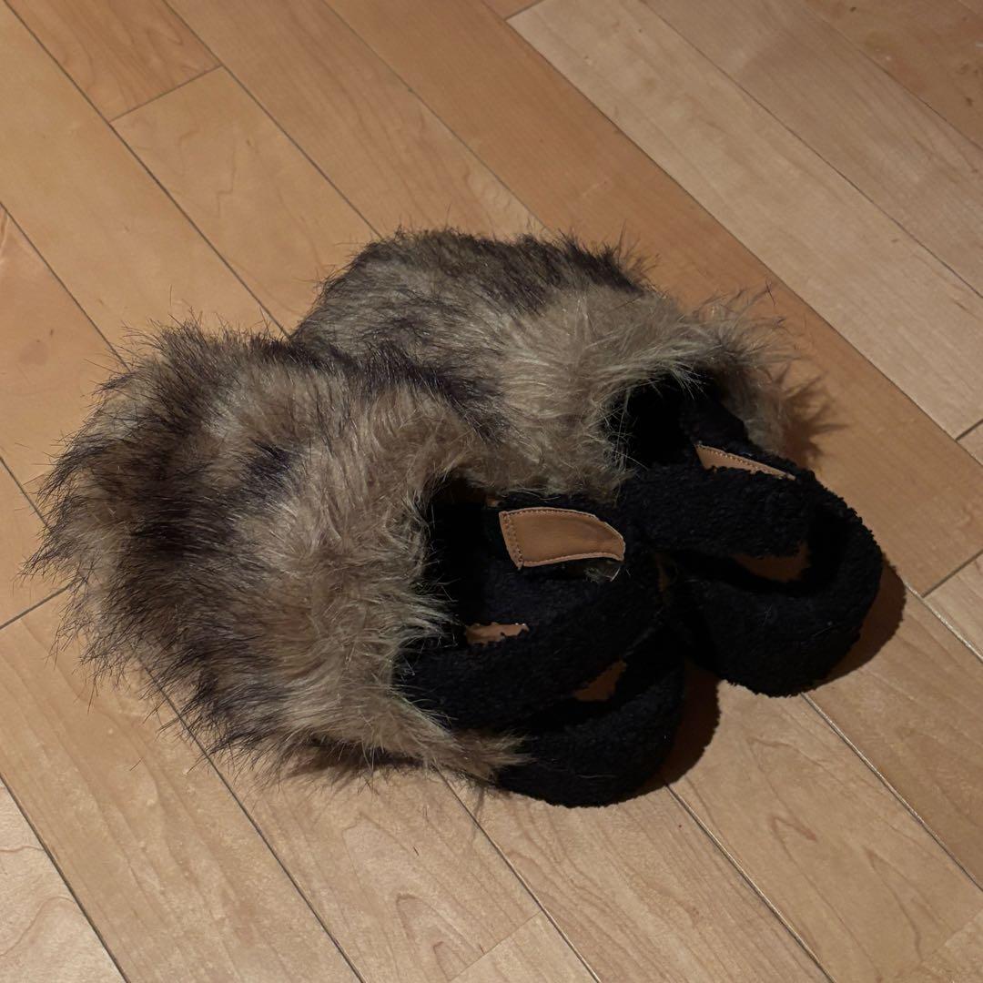 HTH ファーサンダル　秋冬　厚底