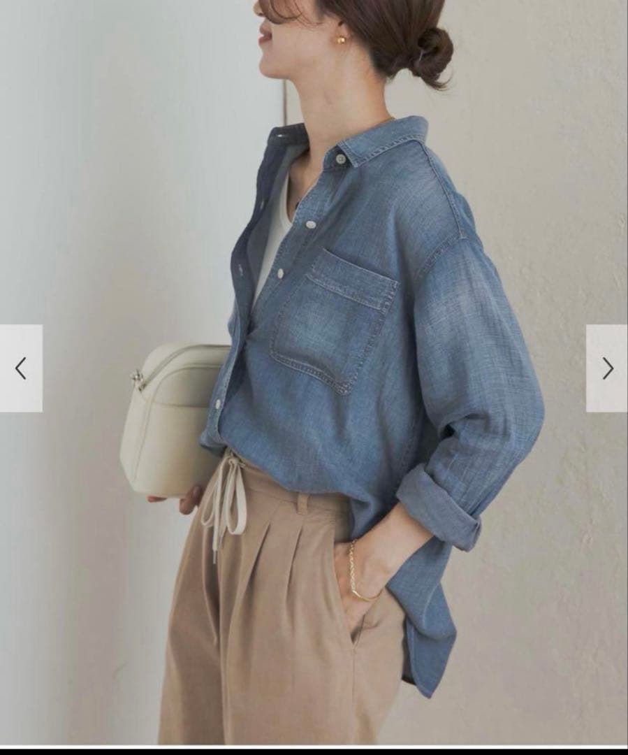 新品タグ付き　シアーデニムシャツ　アーバンリサーチドアーズ