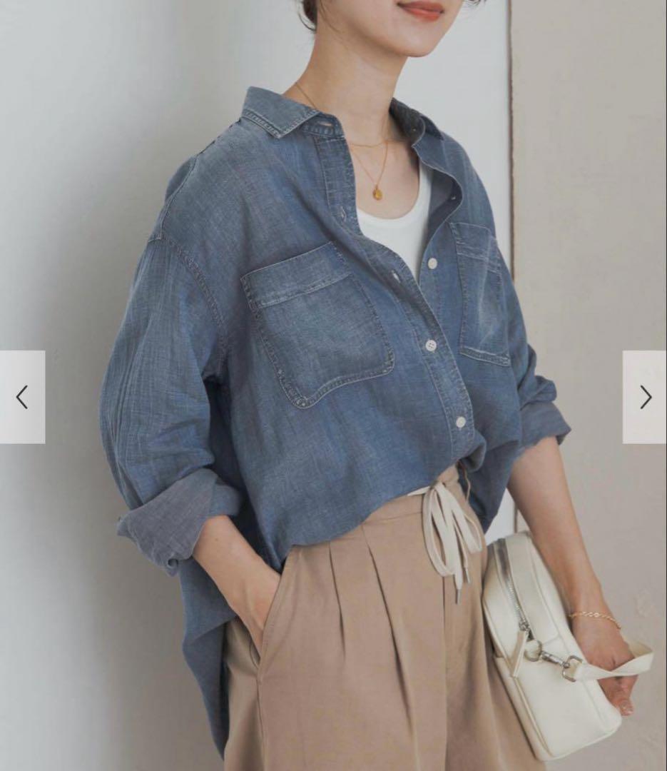 新品タグ付き　シアーデニムシャツ　アーバンリサーチドアーズ