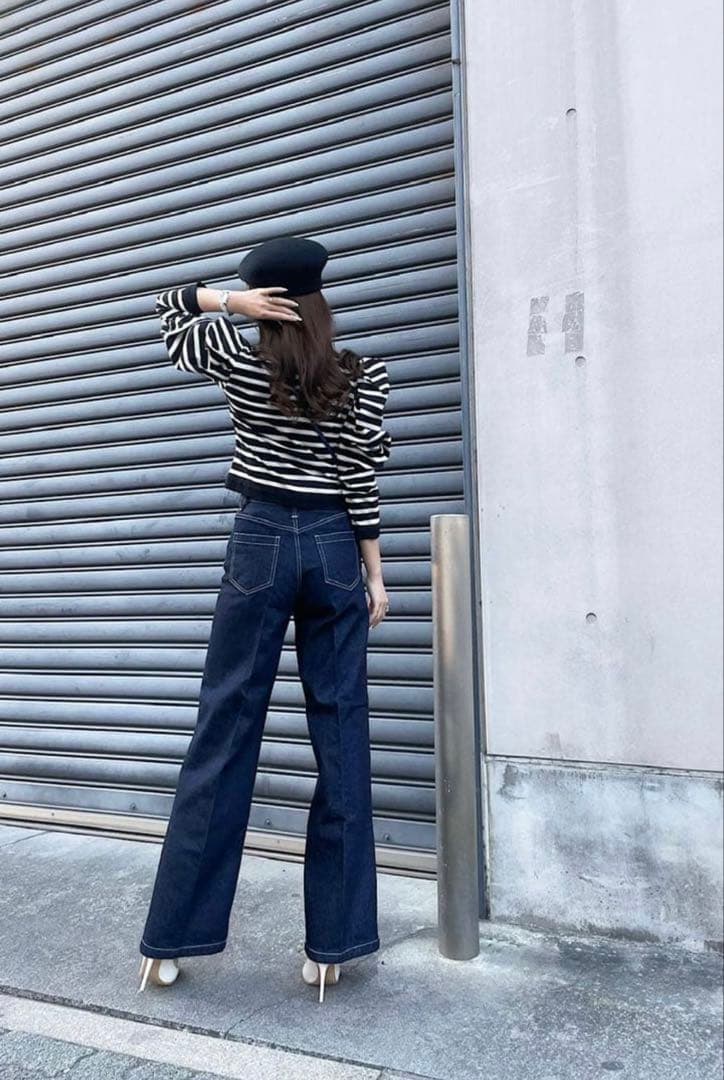 sheller シェリエ ハートボタンカーディガン