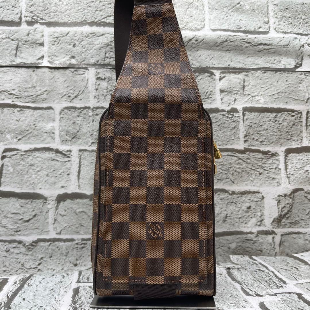 美品 ルイヴィトン ボディバッグ 斜め掛け ジェロニモス ダミエ エベヌ