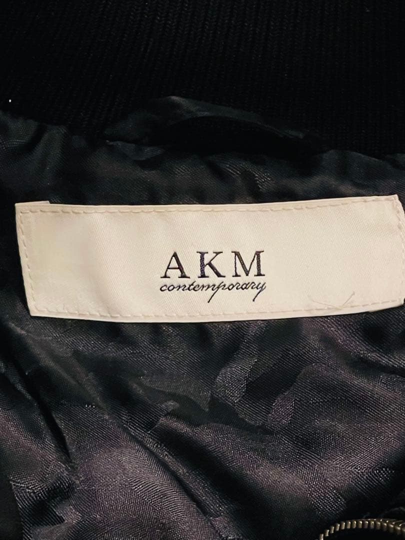 【極美品】AKM 最高級レイヤード ダウンジャケット 黒 二重Wジップ仕様