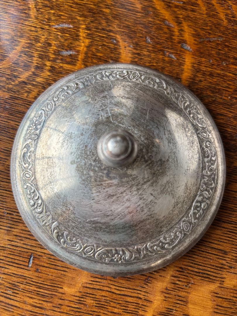 フランスアンティーク ビスケットジャー　蓋付