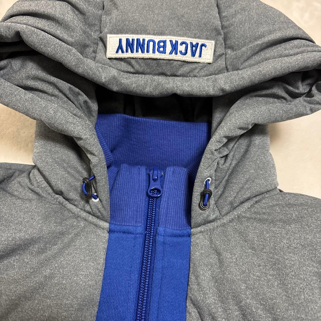 ジャックバニー フード 中綿 ダウン ジップアップ ジャケット ロゴ ワッペン